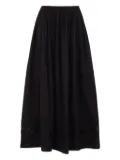 Maria Calderara eyelet-detail poplin skirt - Black