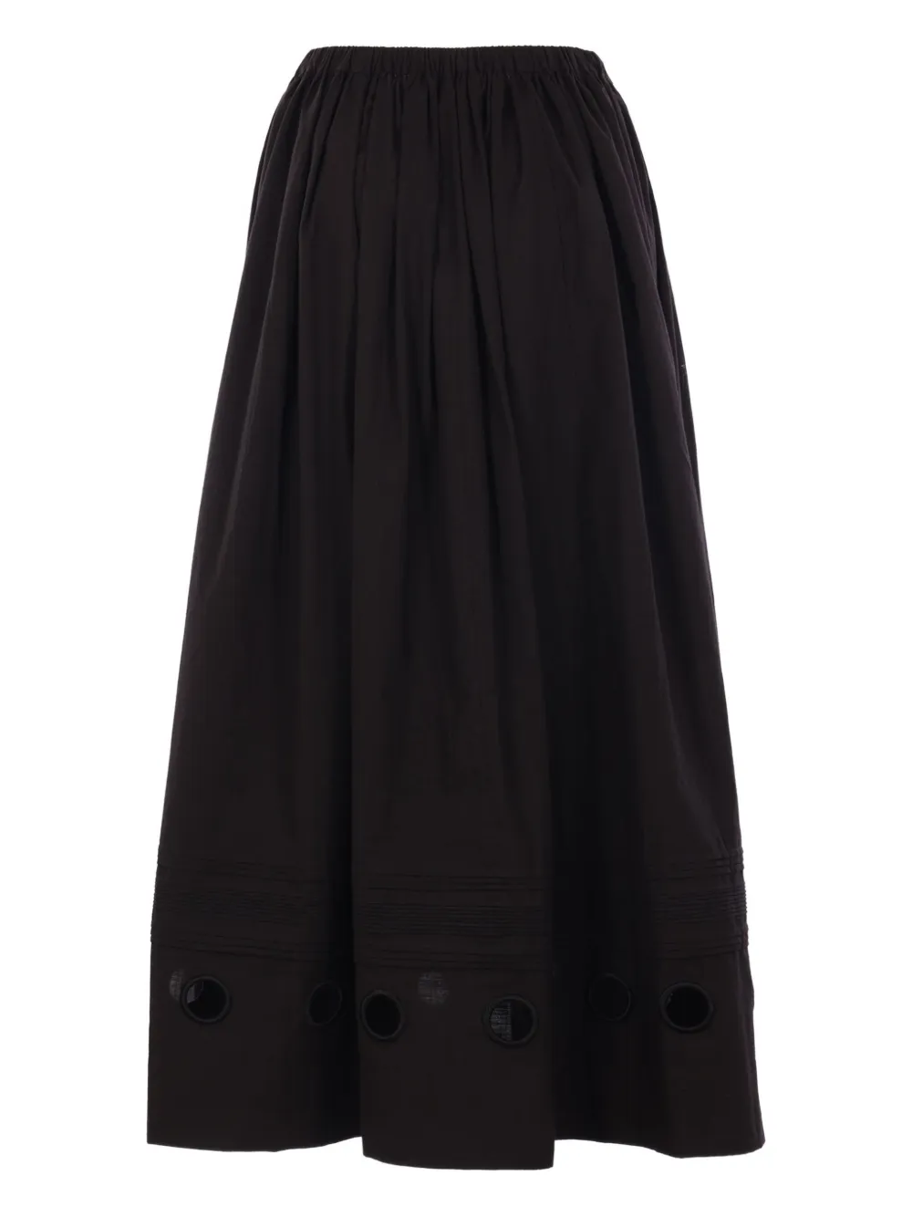 Maria Calderara Popeline rok met ringlets Zwart