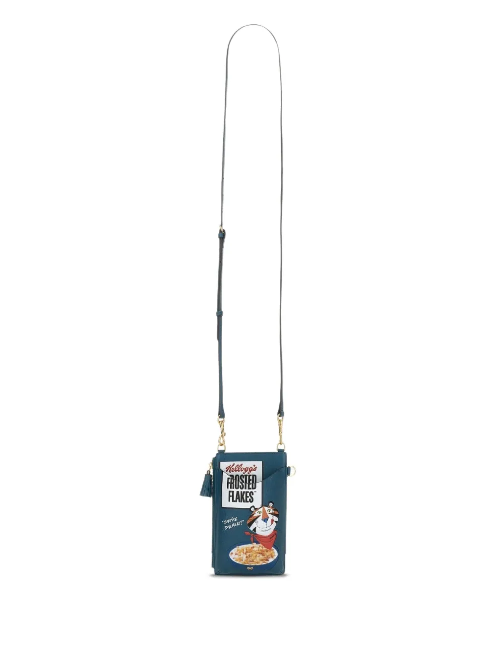 Anya Hindmarch グラフィック スマホバッグ - ブルー Anya Hindmarch グラフィック スマホバッグ - ブルー