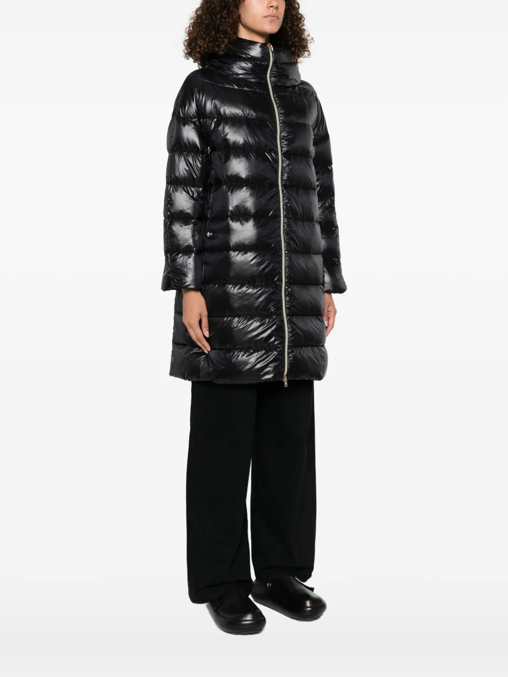 Herno quilted coat Zwart