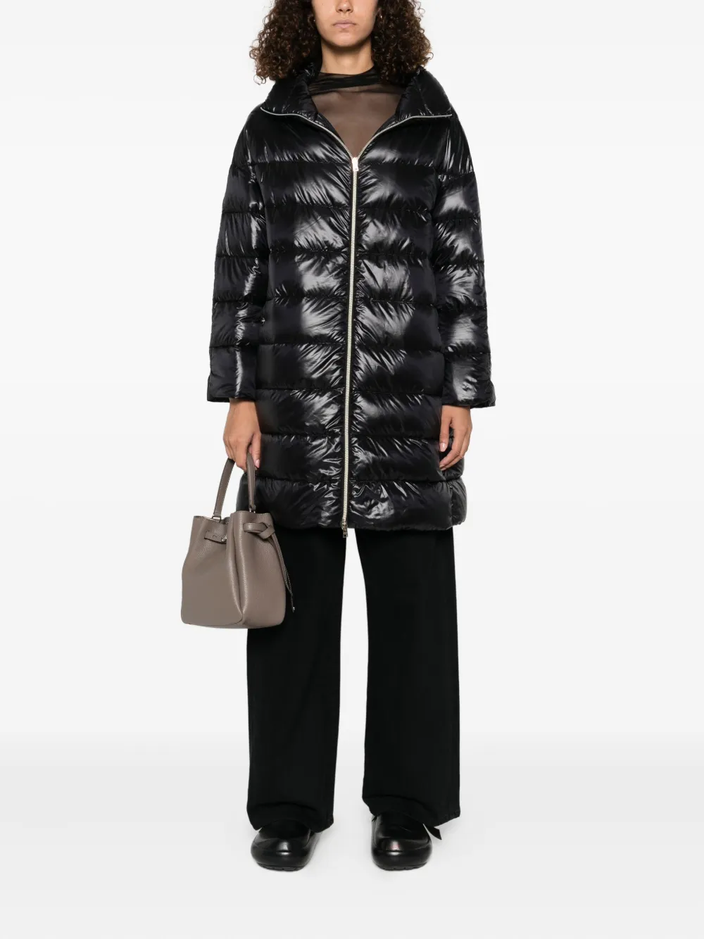 Herno quilted coat Zwart