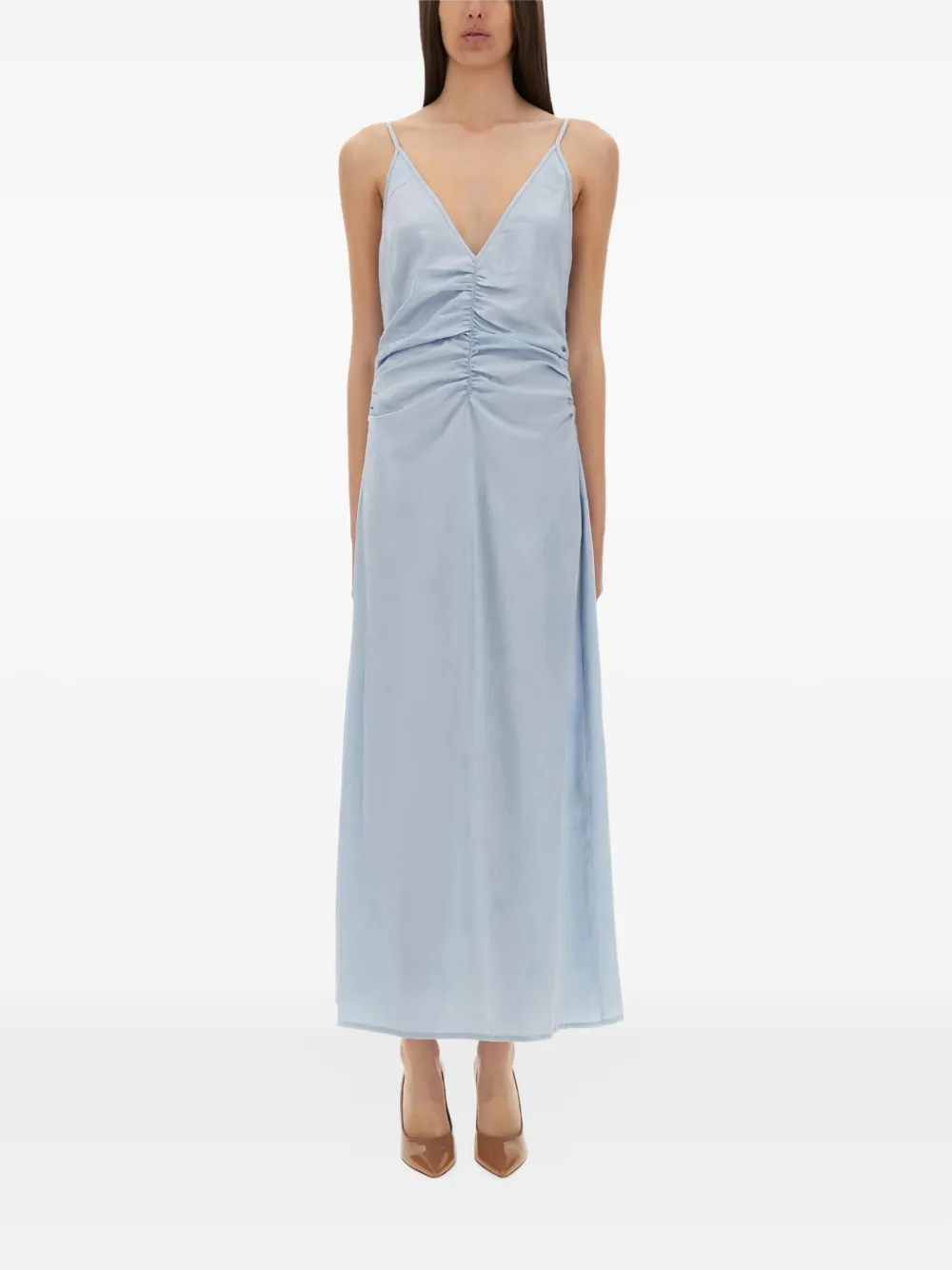 Baum Und Pferdgarten Atalia gesmockte maxi-jurk met V-hals Blauw