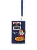 Anya Hindmarch frosted-flakes-tiger clutch - Blue