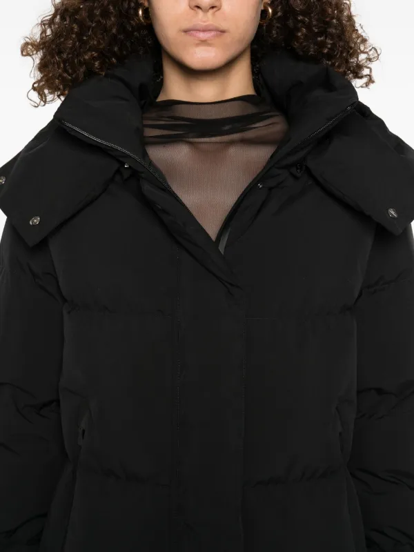 Herno フーデッド パデッドコート | ブラック | FARFETCH JP