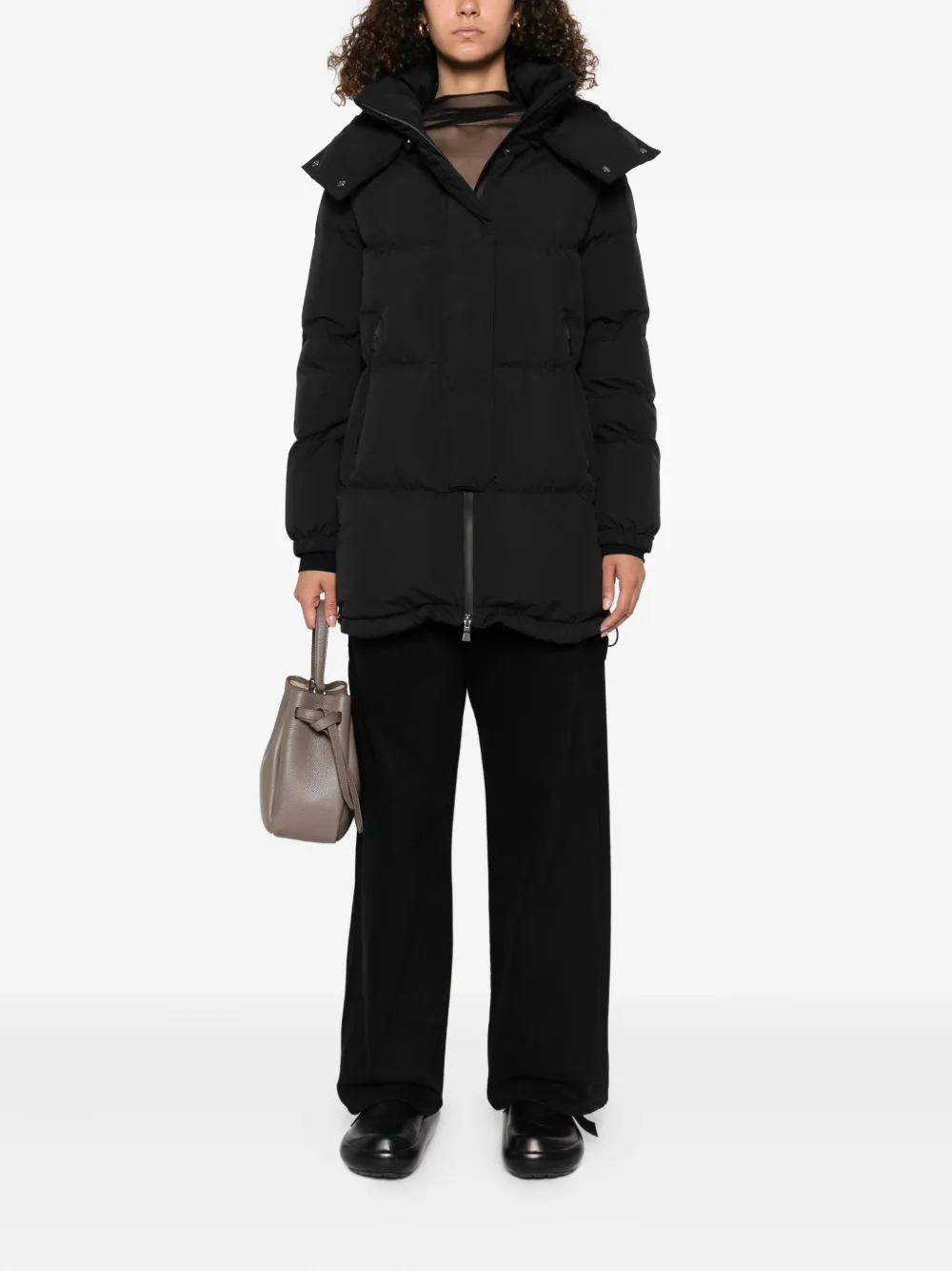 Herno hooded puffer coat Zwart
