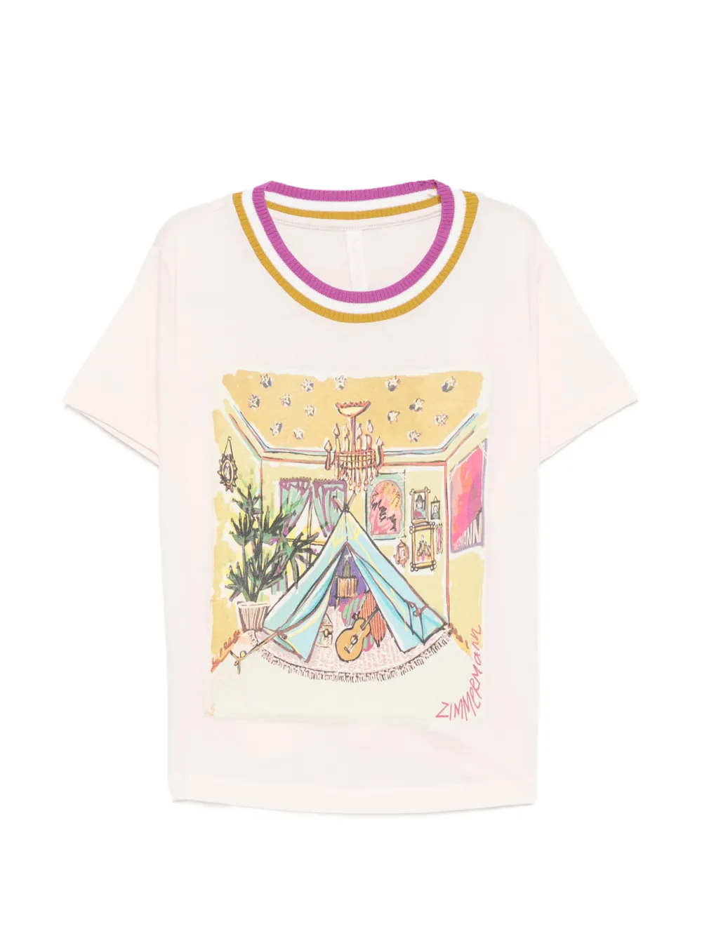 ZIMMERMANN Kids graphic-print T-shirt - Rosa