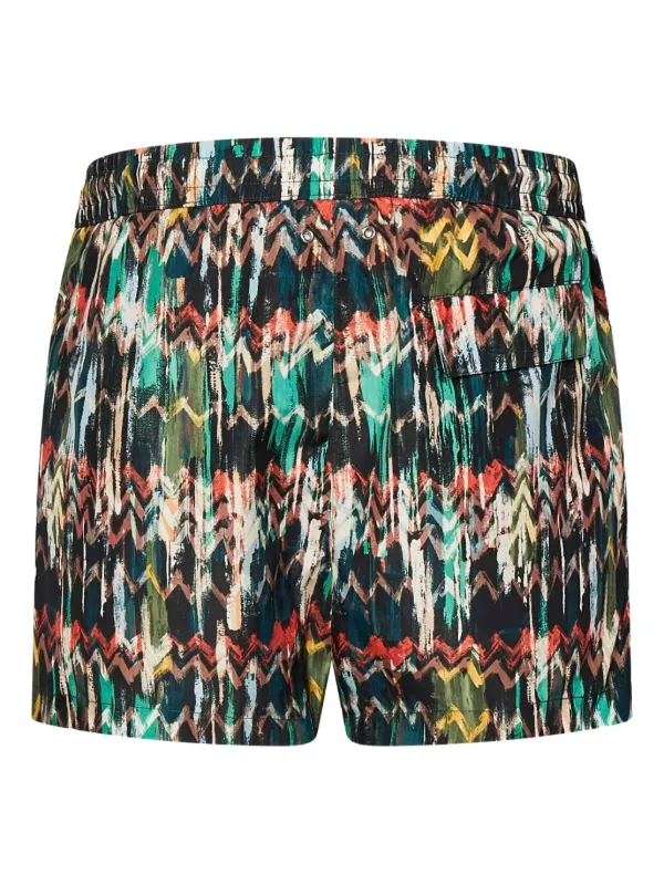 Missoni zigzag-print Swim Shorts Green FARFETCH IN