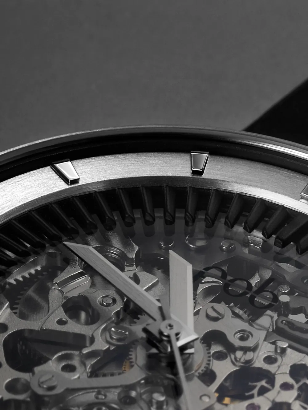Fob Paris R413 Silver Skeleton 41mm