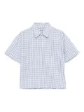 KINDRED gingham check pattern shirt - Blue
