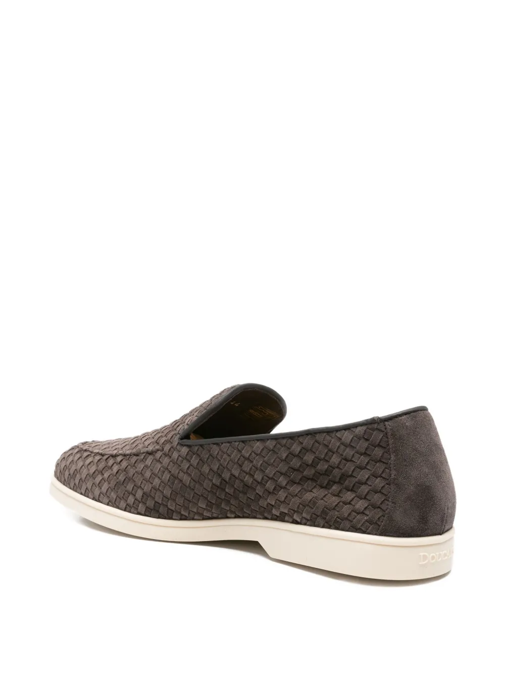 Doucal's woven suede loafers Brown