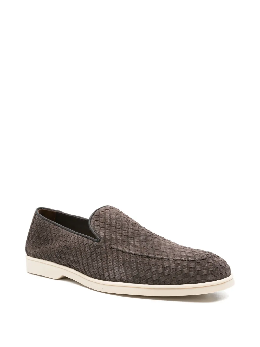 Doucal's woven suede loafers Brown