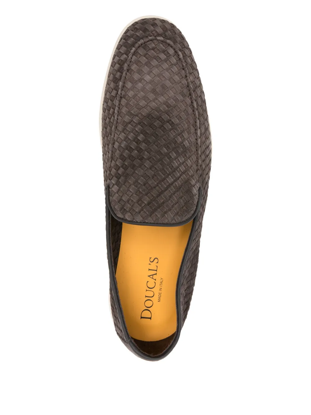Doucal's woven suede loafers Brown