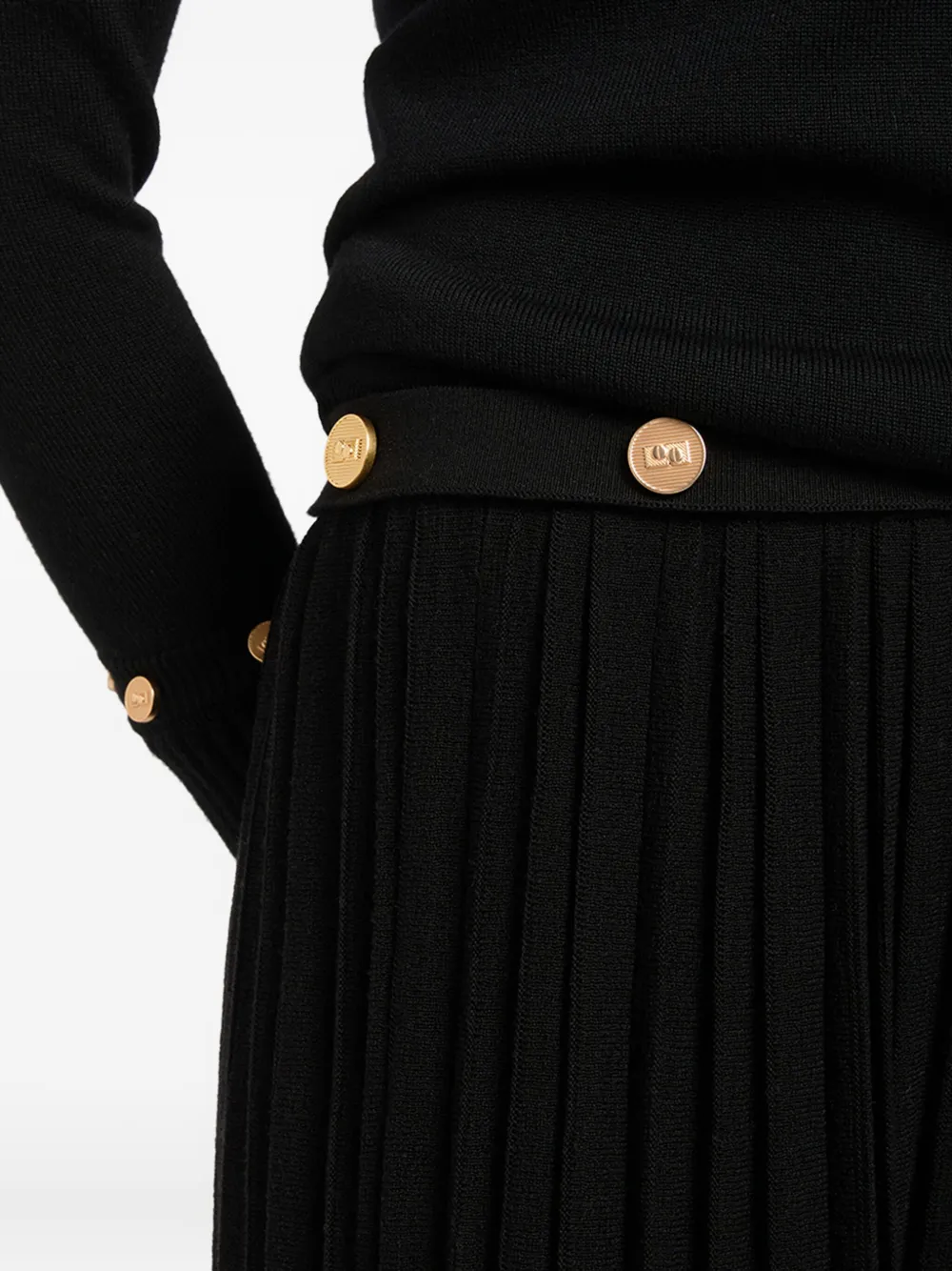 Ports 1961 Maxi-plooirok Zwart