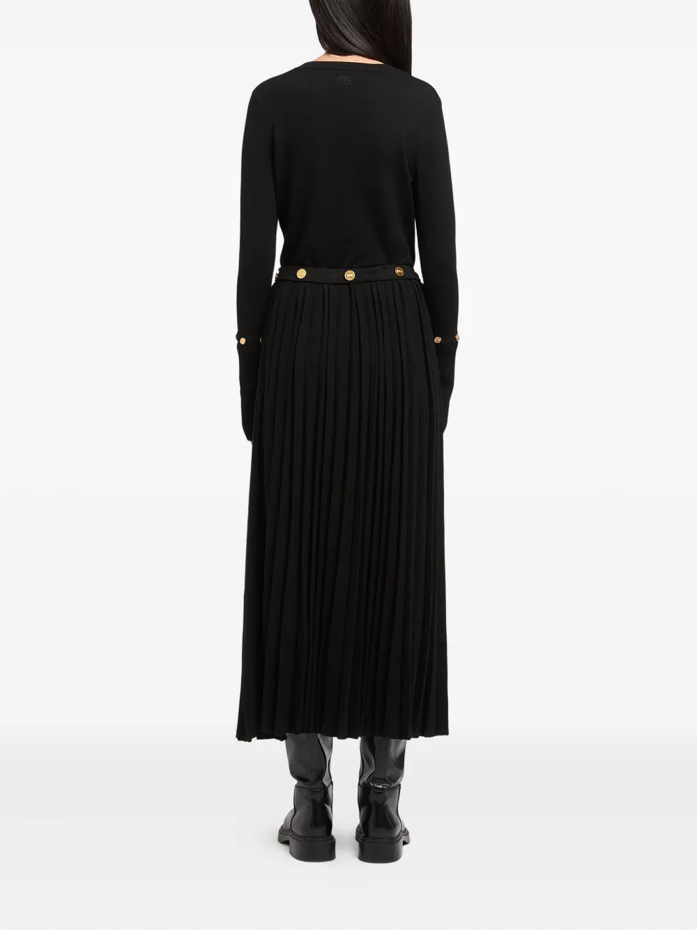 Ports 1961 Maxi-plooirok Zwart