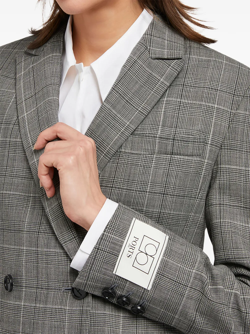 Ports 1961 Geruite blazer Grijs