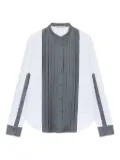Ports 1961 pleated-panel cotton shirt - White