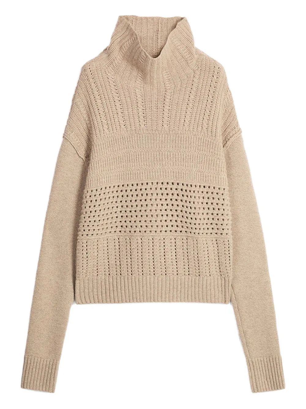 Ports 1961 Kabelgebreide trui Beige