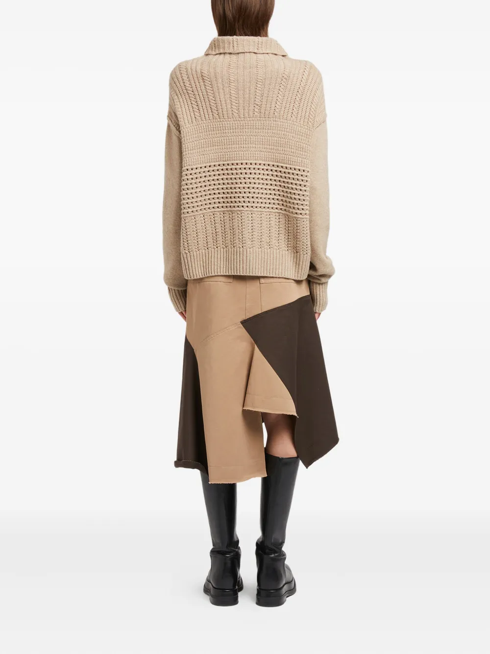 Ports 1961 Kabelgebreide trui Beige