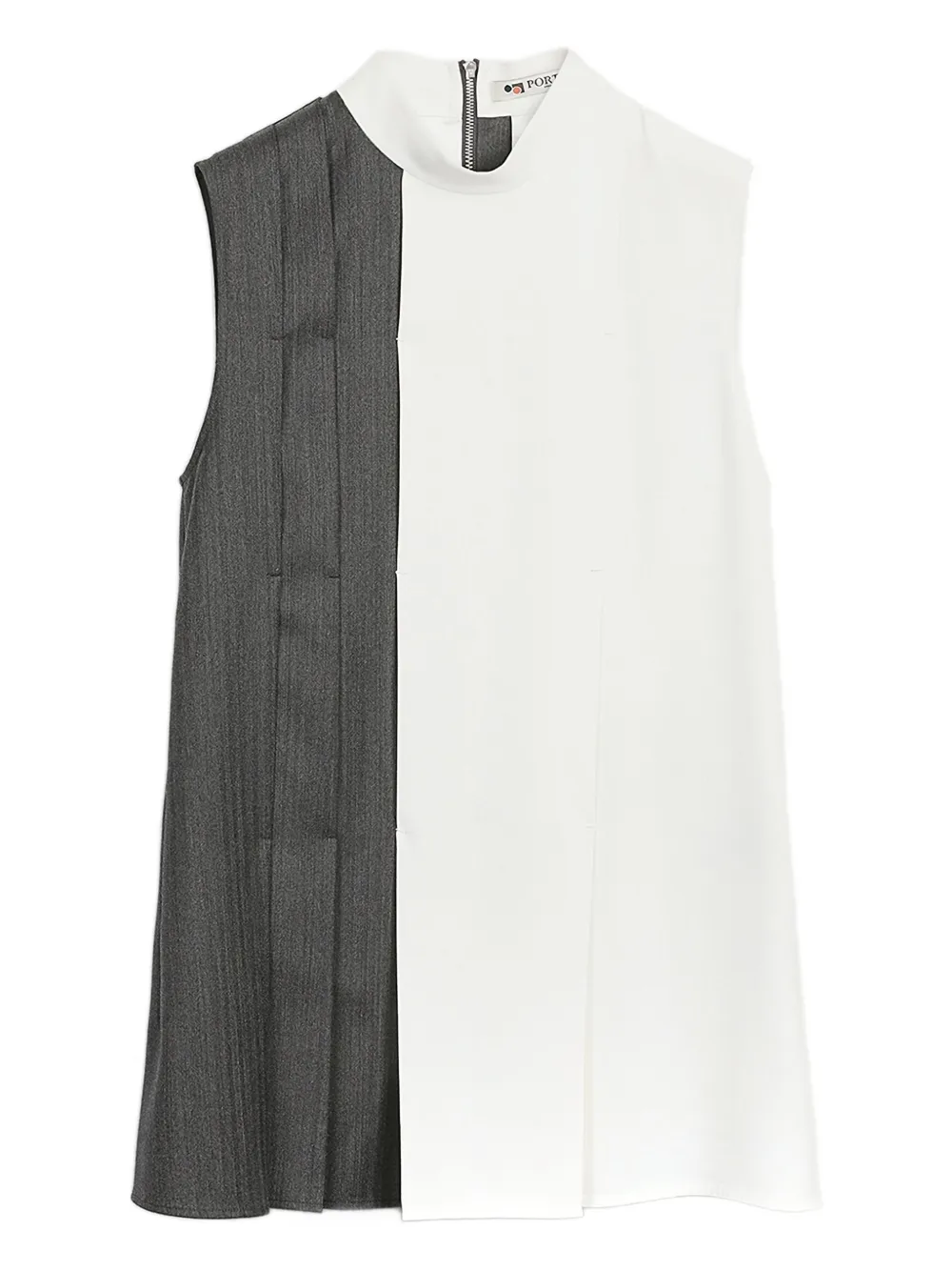 asymmetrical panelled blouse