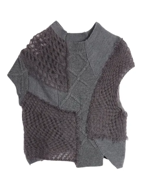 Ports 1961 patchwork-design sweater