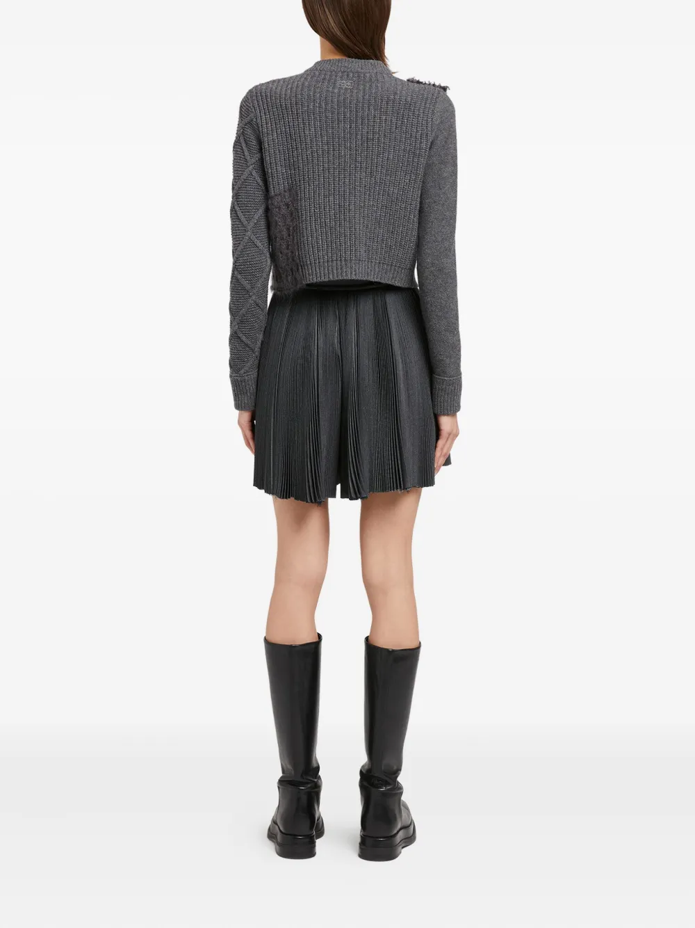 Ports 1961 Vest met patchwork Grijs