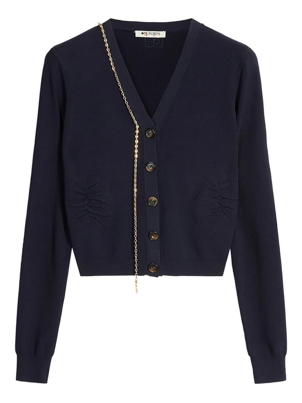 Ports 1961 chain-detail buttoned cardigan | Blue | Image 1