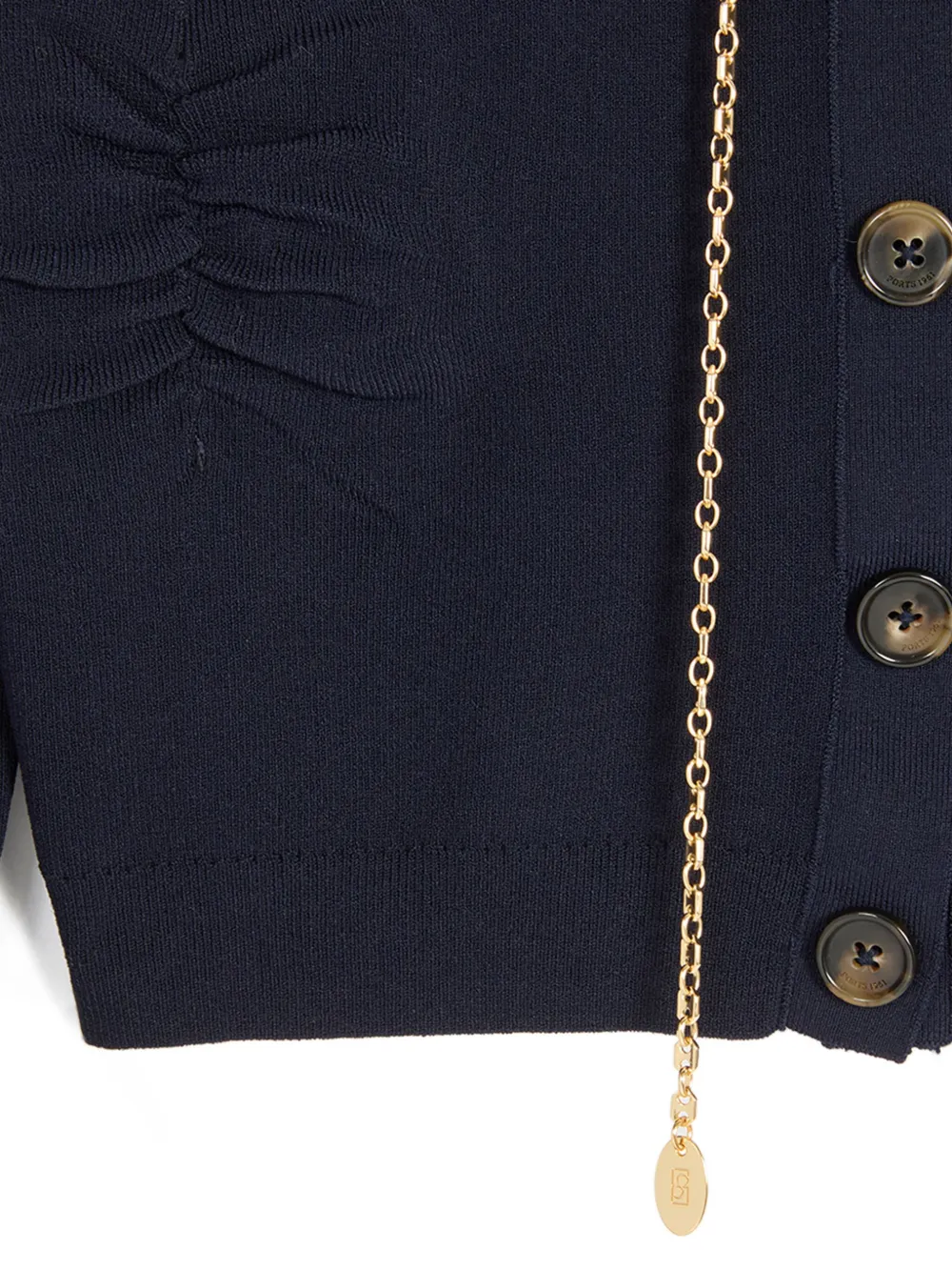 Ports 1961 Chain-detail Buttoned Cardigan In Blue