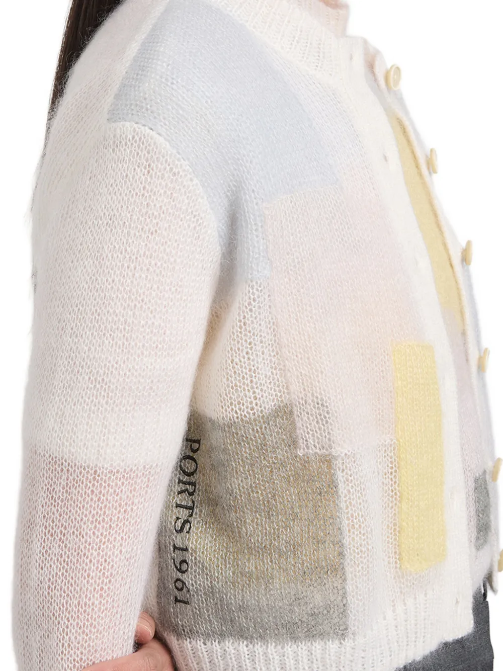 Ports 1961 Vest met patchwork Wit