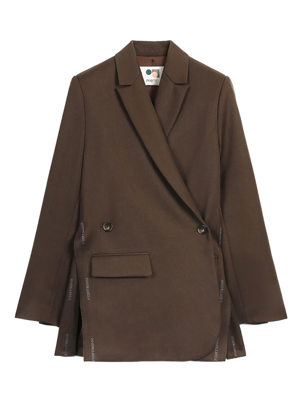 Ports 1961 Blazer met gewikkeld detail en logo Bruin