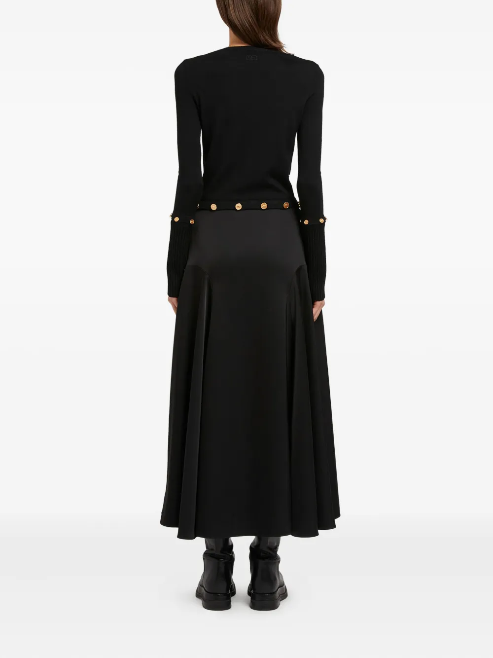 Ports 1961 Flared maxi-jurk Zwart