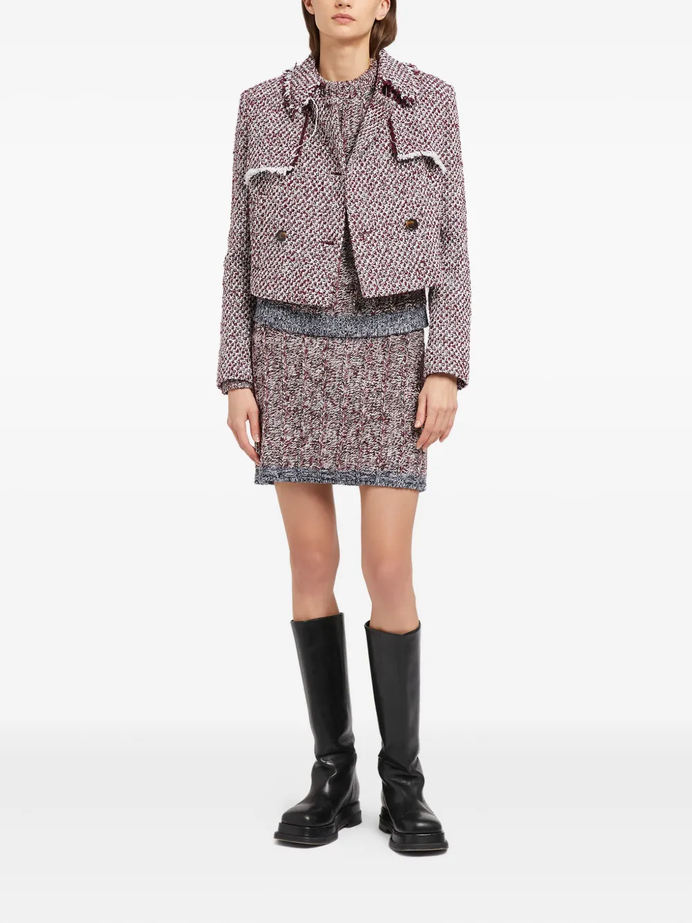Ports 1961 textured cropped jacket | Tweed Jackets | Image 2