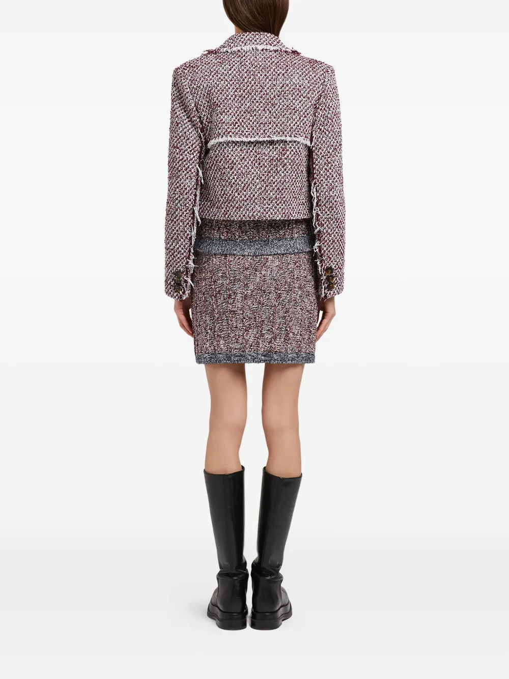Ports 1961 Textured Cropped Jacket In Gold