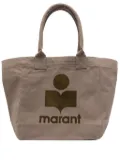 ISABEL MARANT logo-plaque tote bag - Brown