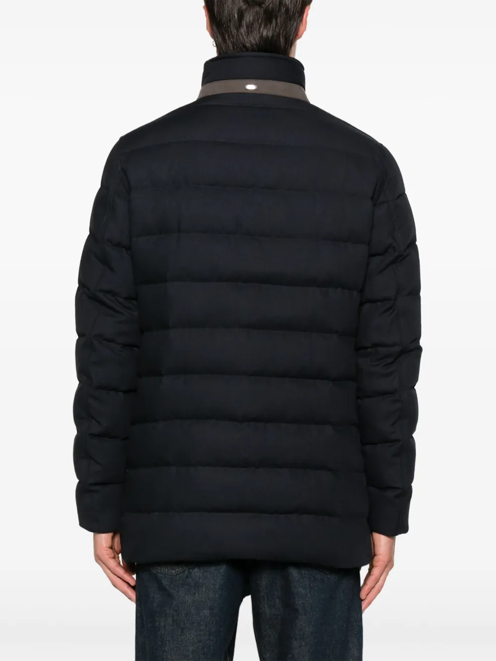 Herno quilted double-breasted jacket Blauw