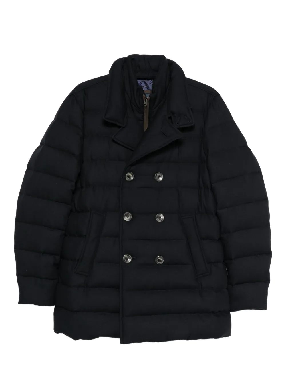 Herno quilted double-breasted jacket Blauw