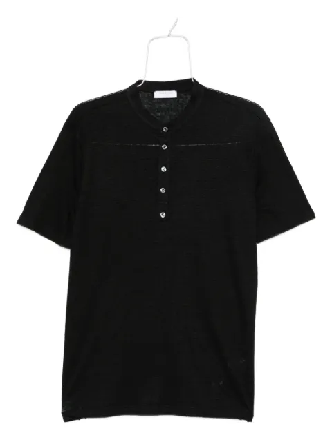 Gran Sasso button-placket linen T-shirt