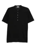 Gran Sasso button-placket linen T-shirt - Black
