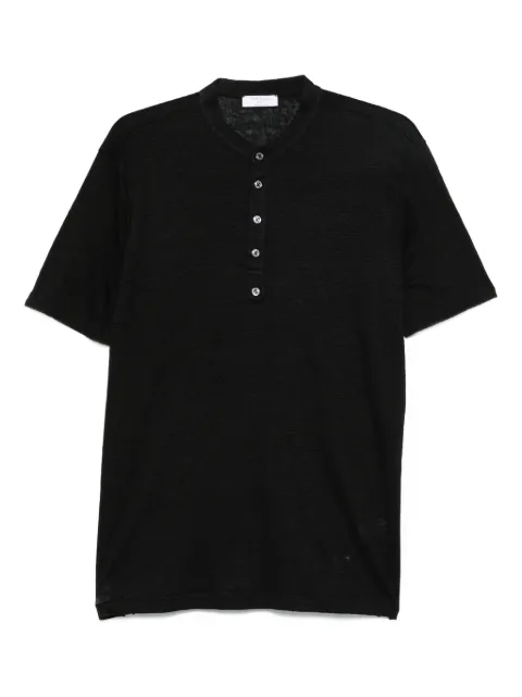 Gran Sasso button-placket linen T-shirt
