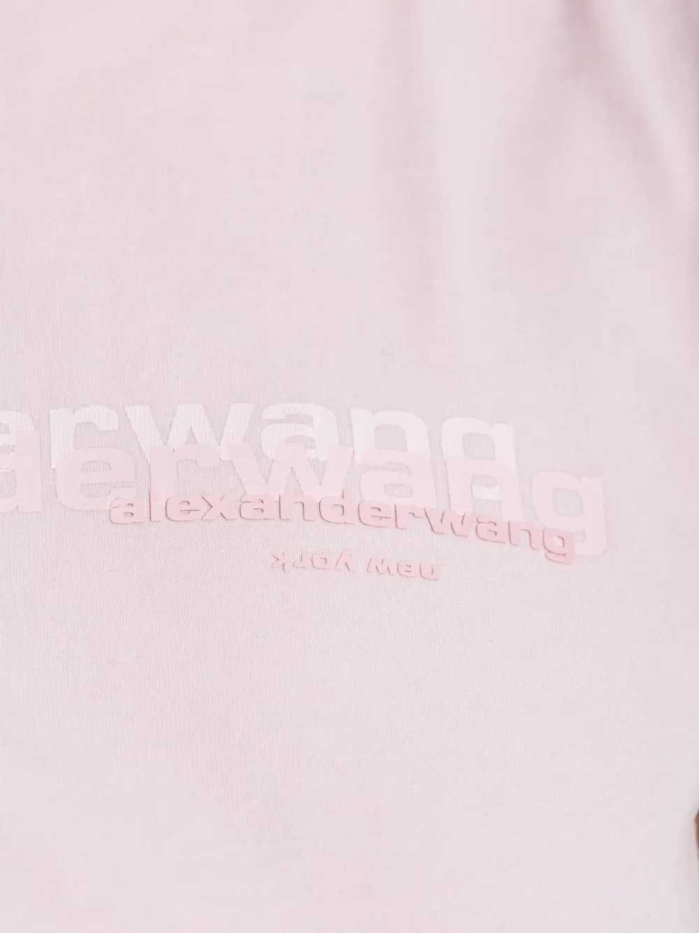 Alexander Wang logo-print cotton T-shirt Roze