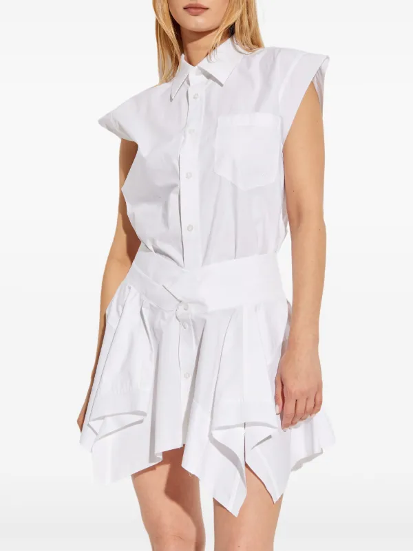 大人気★肌見せドレス【alexanderwang】レイヤードシャツドレス Alexander Wang レイヤード シャツドレス | ホワイト | FARFETCH JP