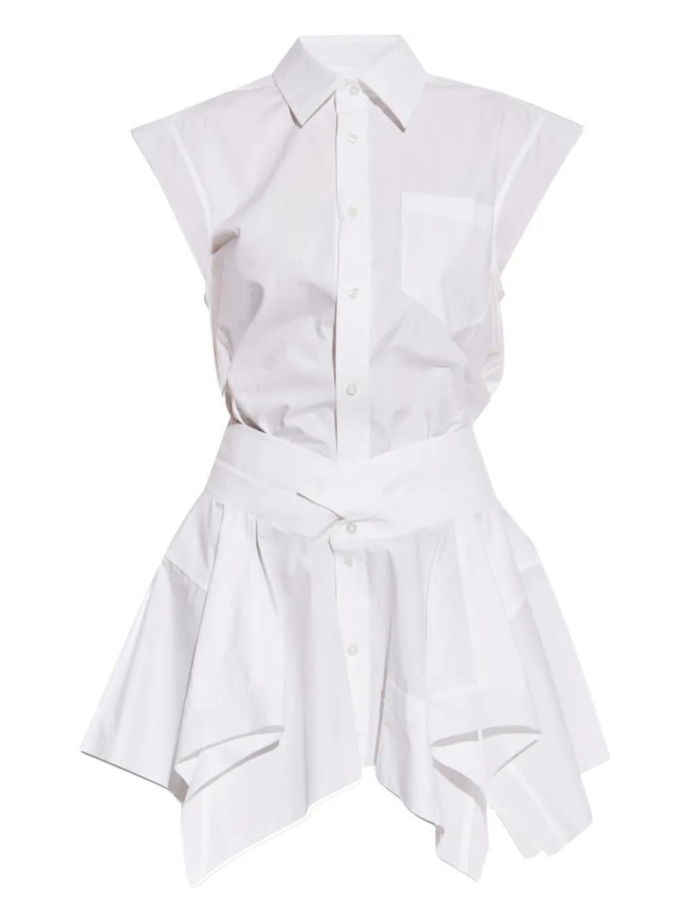 Alexander Wang button-front layered shirt dress Wit