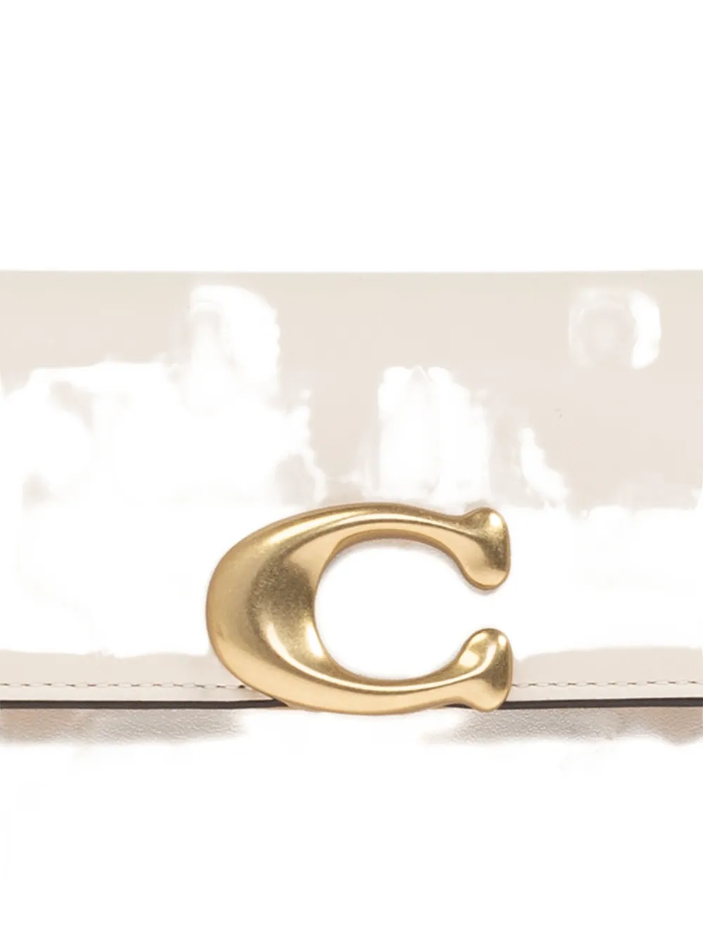 Coach Jet leren schoudertas met gespdetail Beige