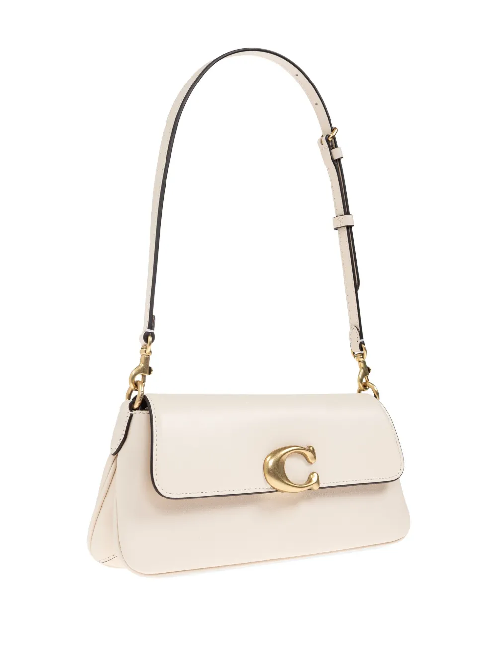 Coach Jet leren schoudertas met gespdetail Beige