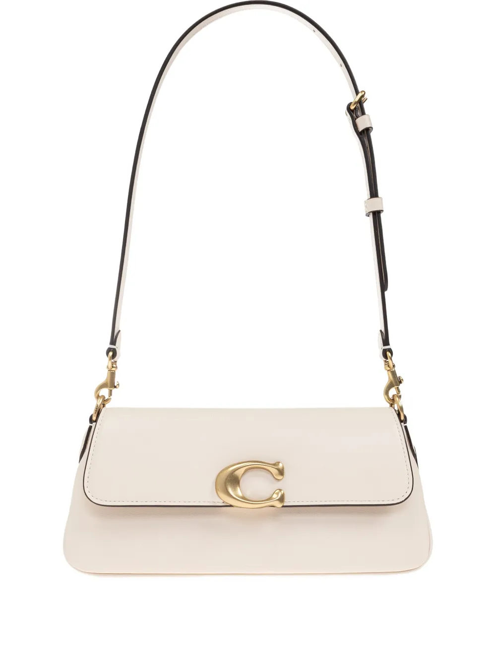 Coach Jet leren schoudertas met gespdetail Beige
