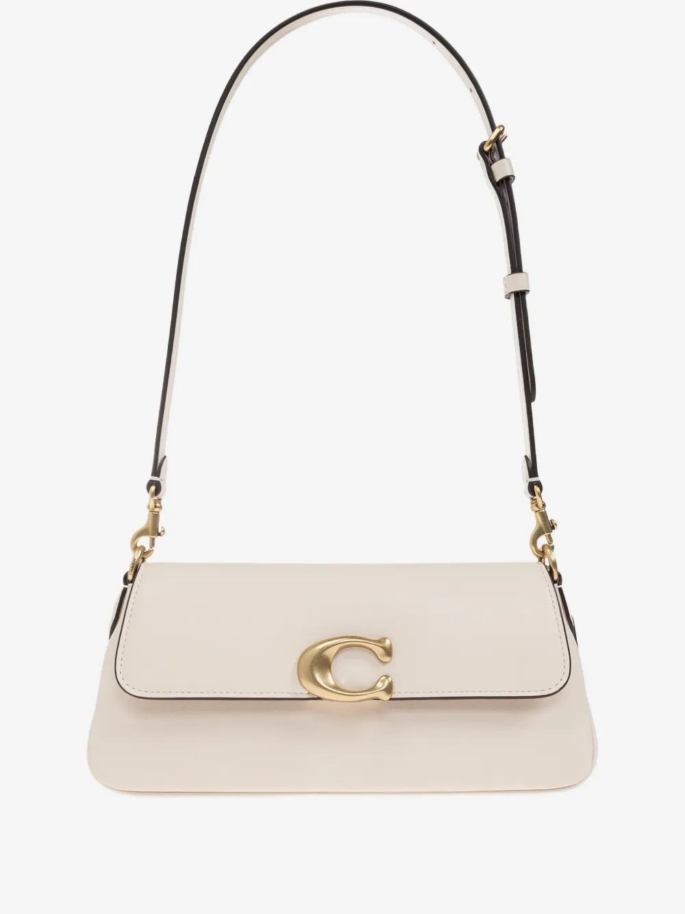 Jet clasp-detail leather shoulder bag