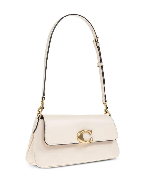 lawgy clasp wrap shoulder bag ベージュ Genuine Leather Shoulder Bag With Flap Detail - Cream – Base'ic