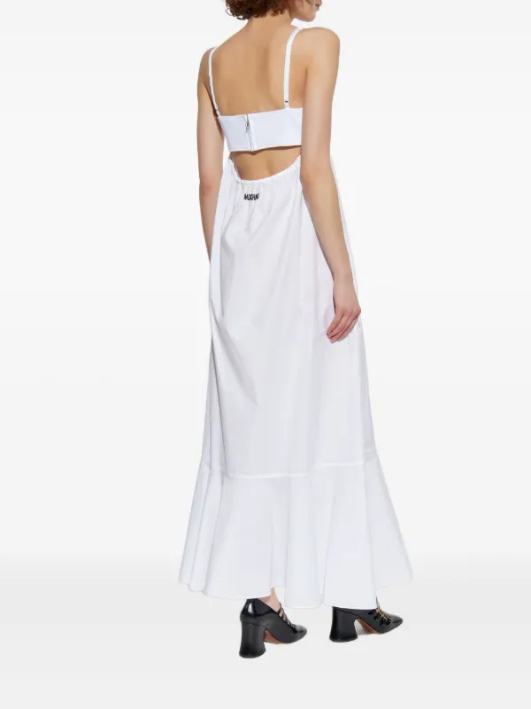 Moschino Abito Lungo Con Ricamo | Bianco | FARFETCH IT