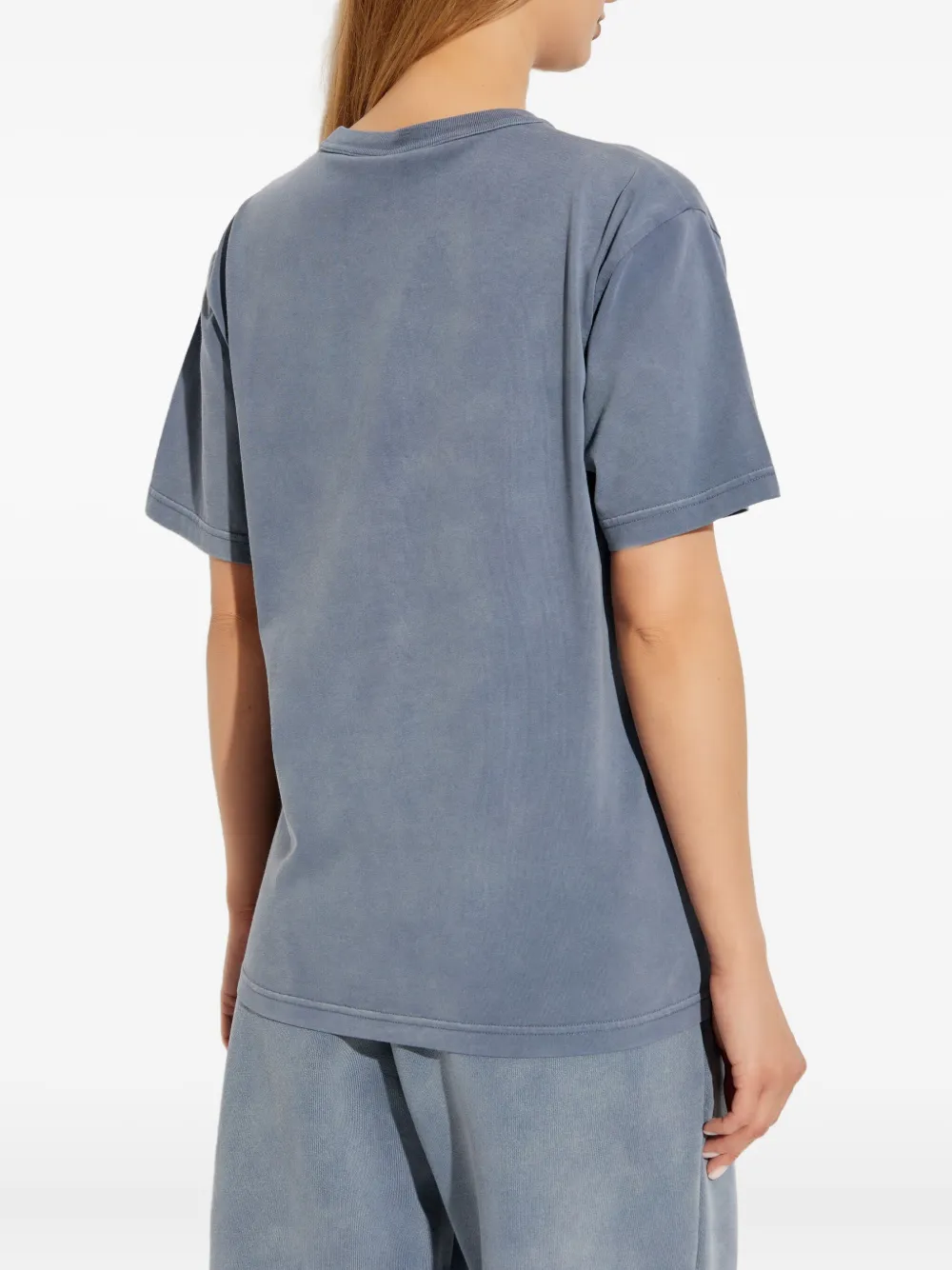 Alexander Wang logo-detail cotton T-shirt Blauw