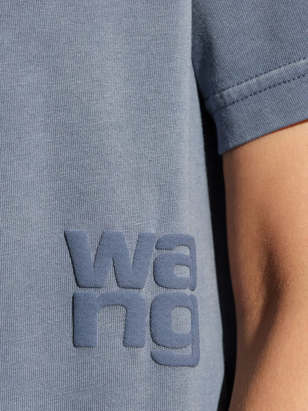 Alexander Wang logo-detail cotton T-shirt Blauw
