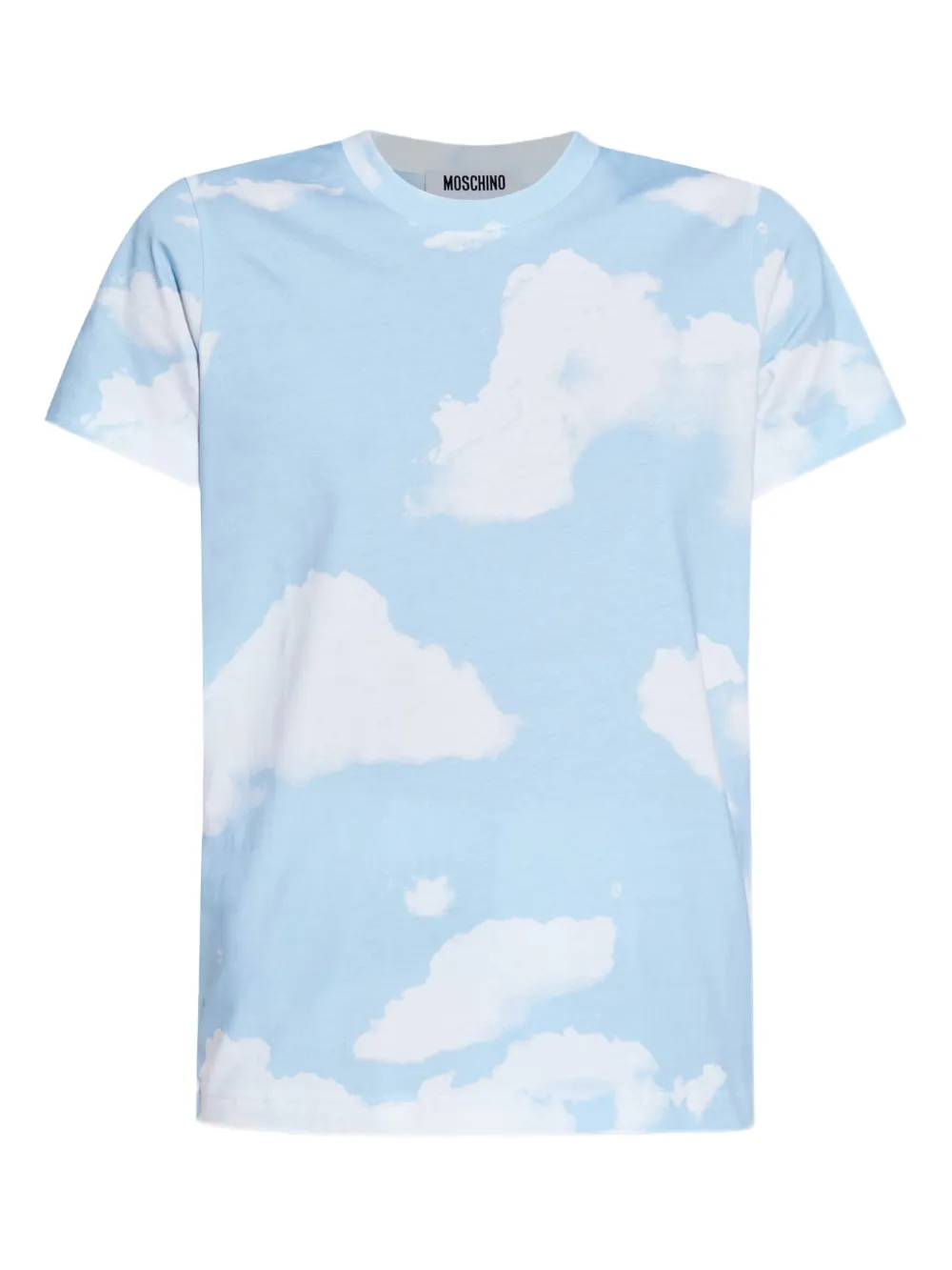 Moschino T-shirt met wolkenprint Blauw